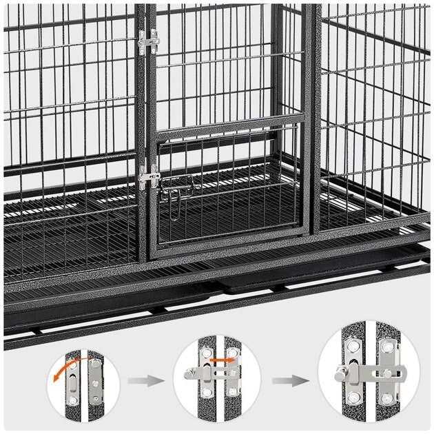Dog Crate with Wheels and Litter Pan D79686