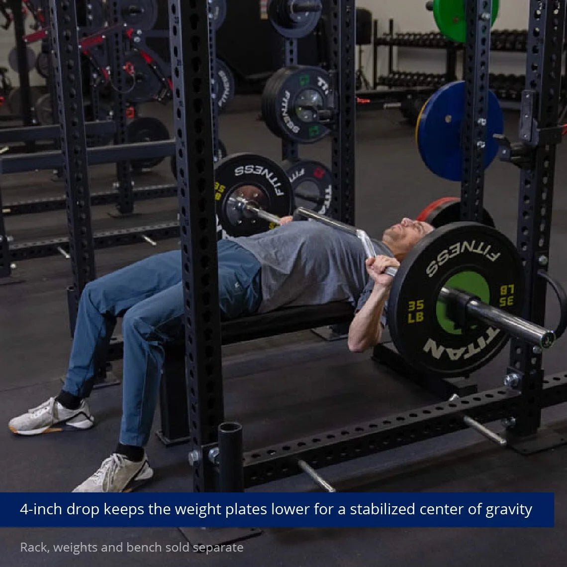7 FT Cambered Olympic Bench Press Bar, 600 LB, Chrome Finish O95359