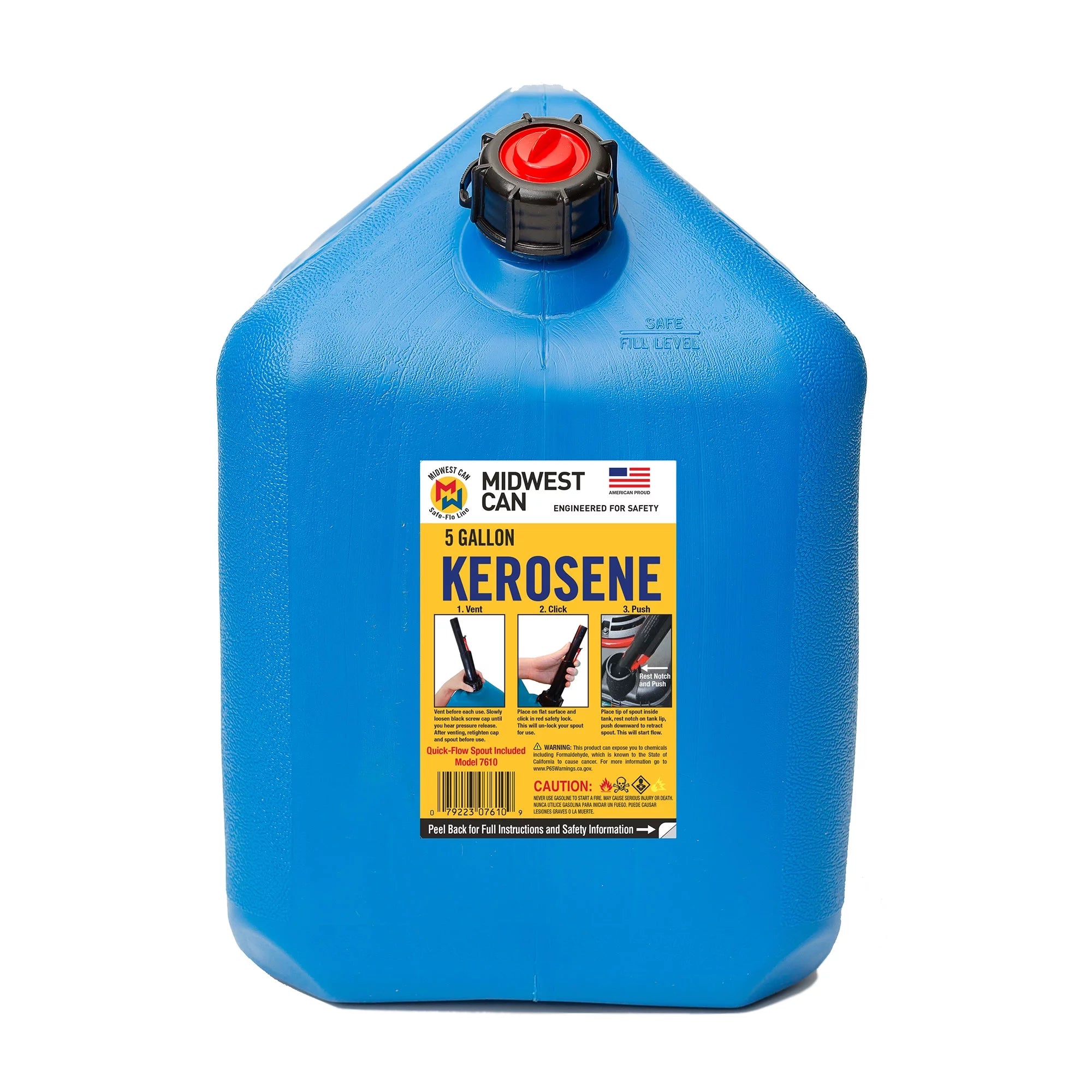 5 Gal Kerosene Gas Can Container with Spout (4 Pk) O36422