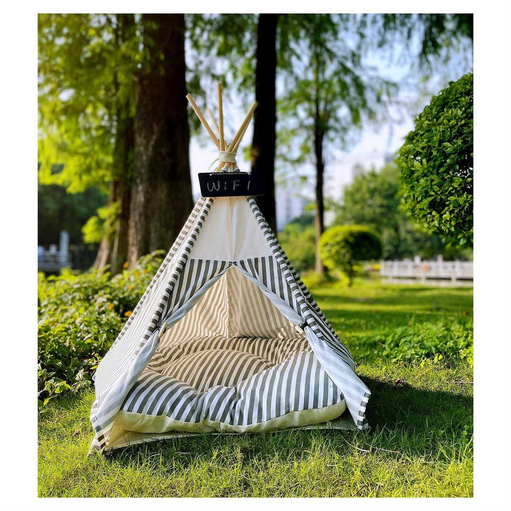 Pet Teepee Tent for Dog with Thick Cushion, 28 Tall J485