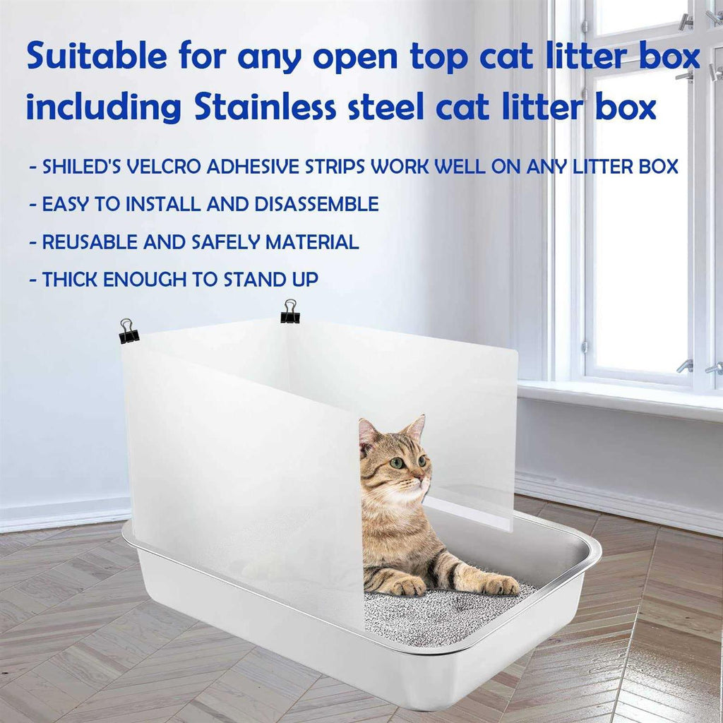 Cat Litter Box Pee Shields, 3 Pack, Easy Clean Anti-Splashing O418