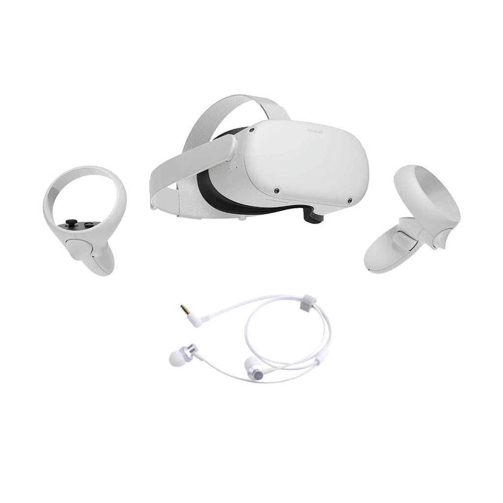 Meta Quest 2 All-In-One PC VR Headset 256GB Holiday Family Bundle, Advanced Virtual Reality Gaming Headset with Mytrix Earphones Bundle