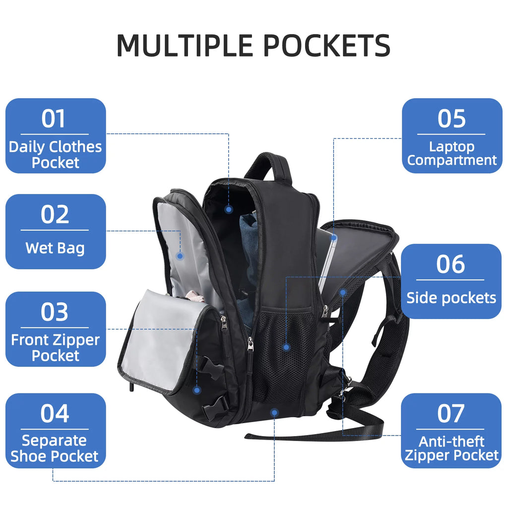 Travel Backpack Waterproof Hiking Rucksack for Men Women O778