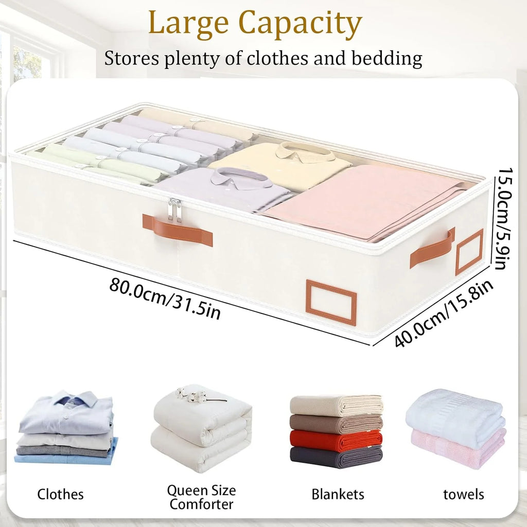 Under Bed Storage Containers with Lids, Collapsible, 4 Pack W972583