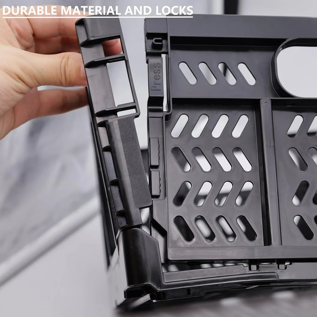 Foldable Plastic Storage Crates, 20L, 4-Pack D4825