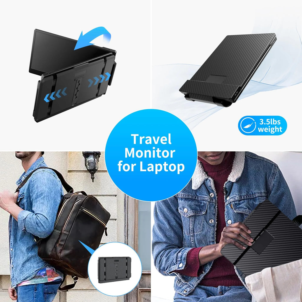 Portable 14 Inch Triple IPS FHD Laptop Screen Extender Monitor F957