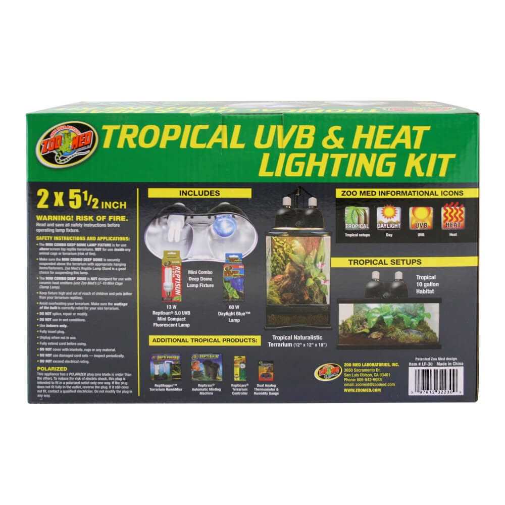 Tropical UVB Heat Lighting Kit for Reptiles C14039