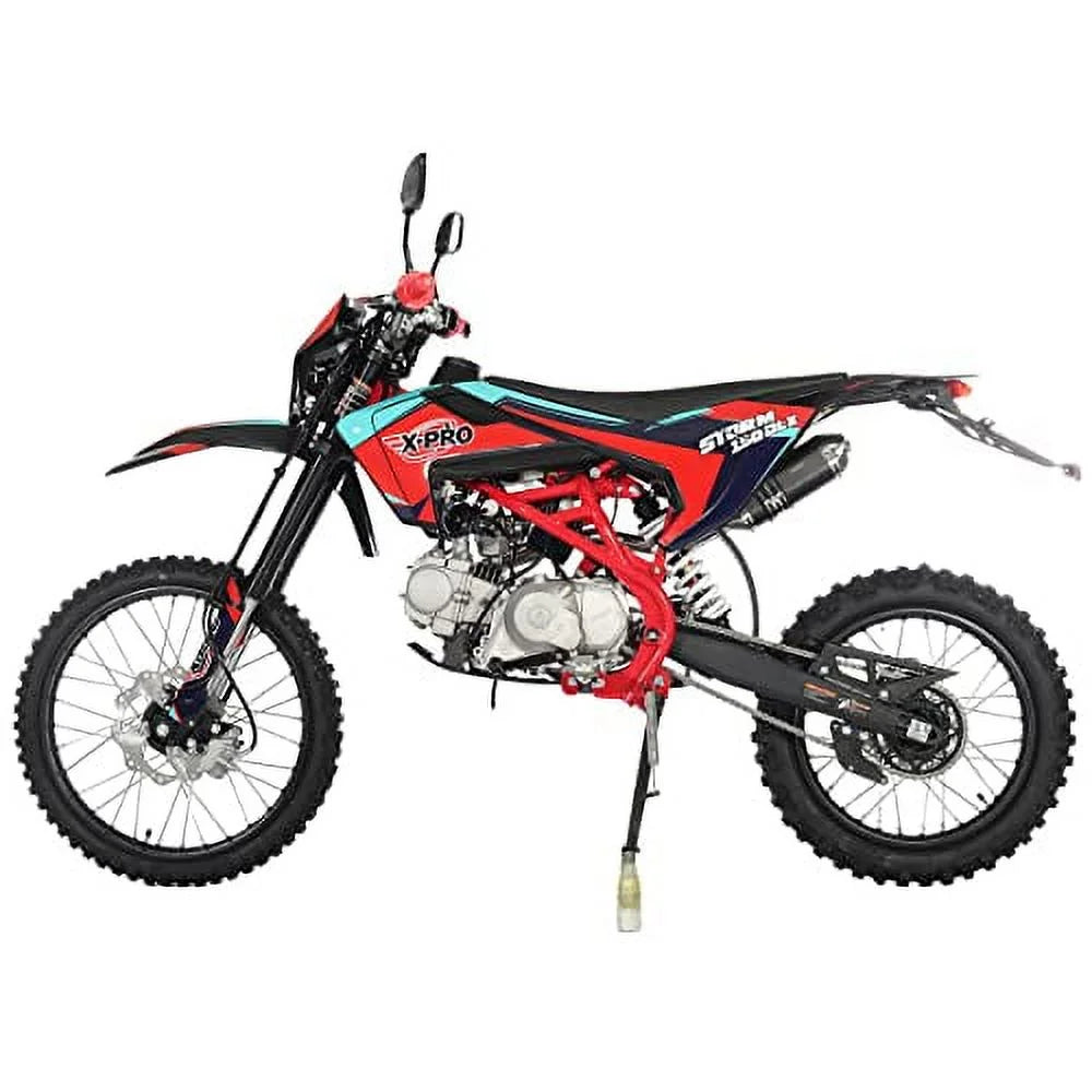 150cc Gas Pit Dirt Bike with Lights, 4-Speed Manual, 19"/16" Tires V369999