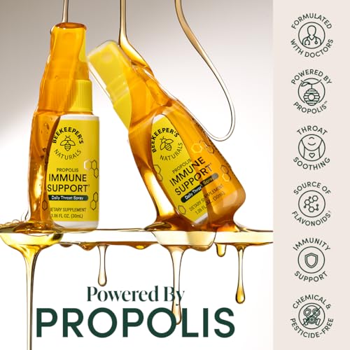 Propolis Throat Spray, 95% Bee Propolis Extract, Natural Sore Throat Relief, 1.06 oz B633011