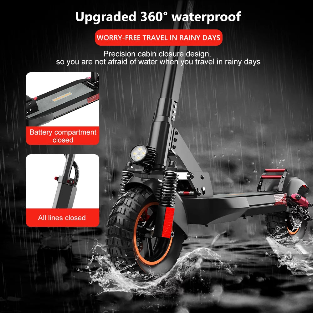 Electric Scooter 28 mph, 25 Miles Range, 700W, 10" Tires, Foldable J207
