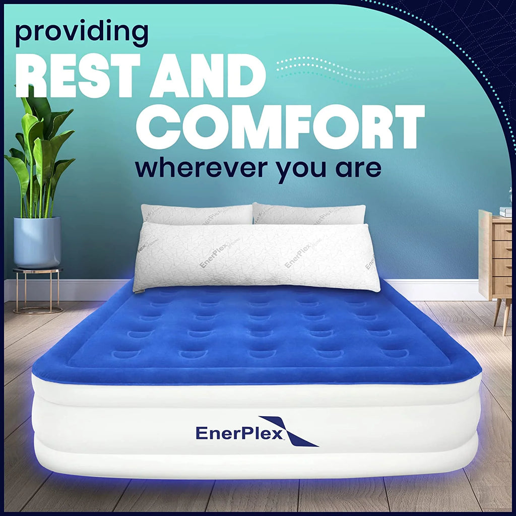 Queen Air Mattress with Built-in Pump, 18 Inch B6401