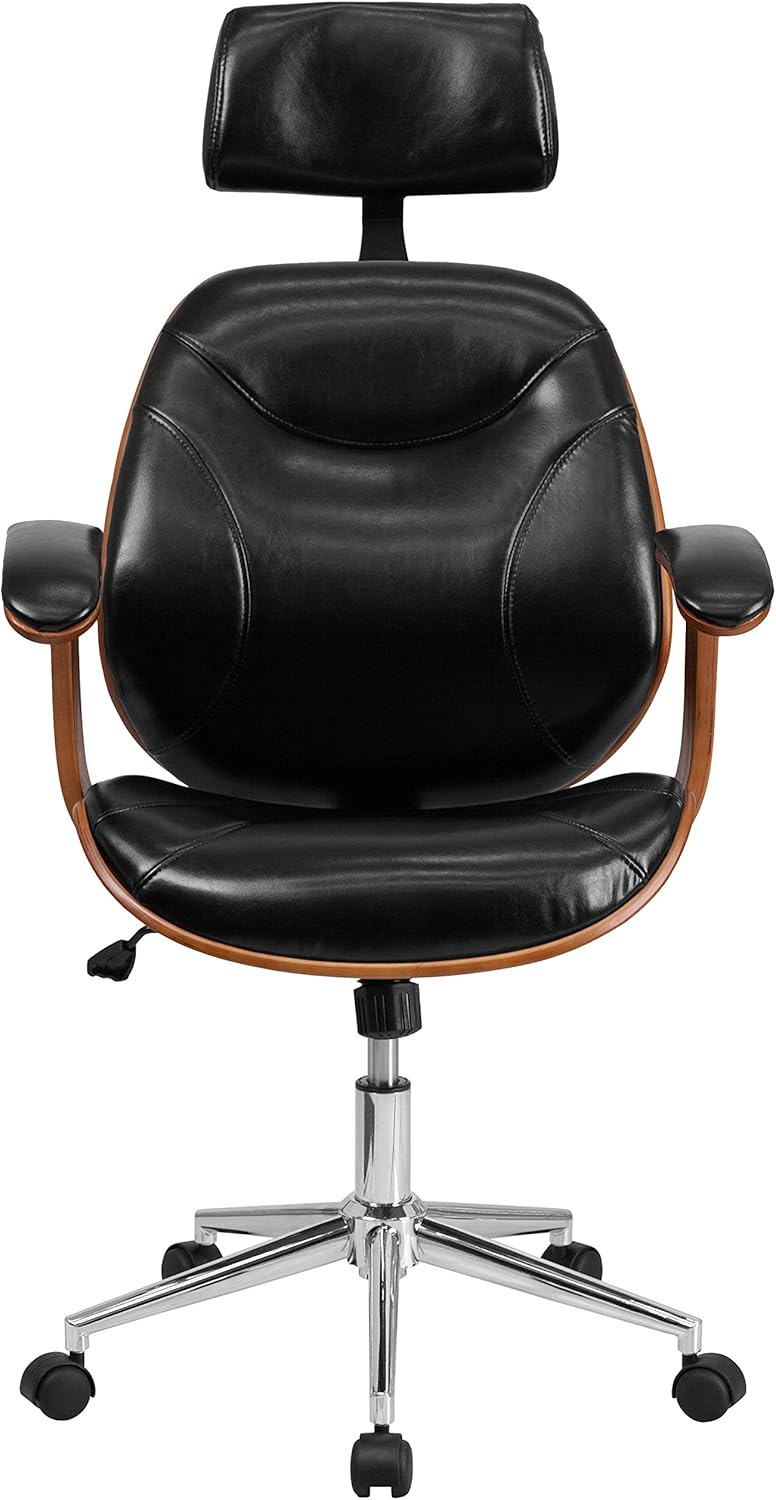 High Back LeatherSoft Executive Swivel Office Chair with Arms U787019