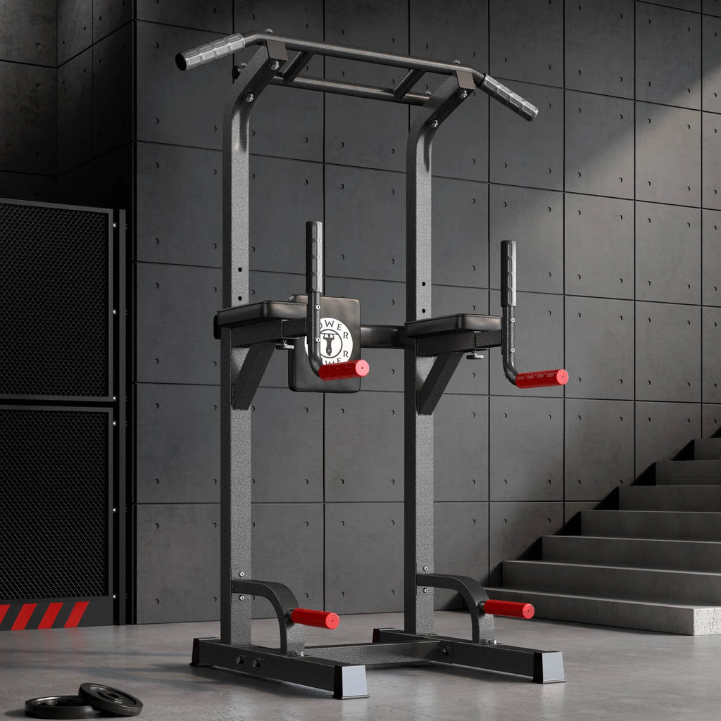 Power Tower Dip Station Pull Up Bar Stand with Adjustable Height R971