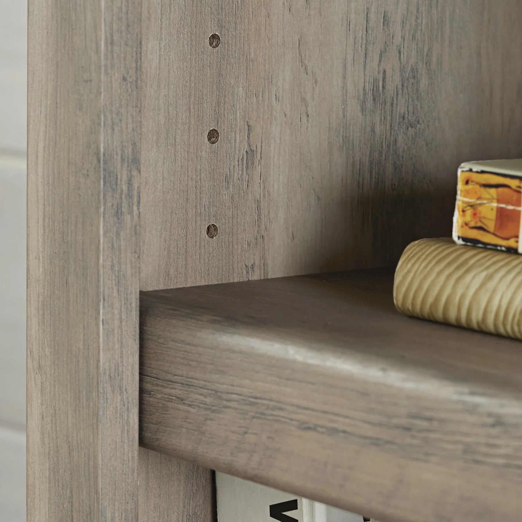 5 Shelf Bookcase, Rustic Gray S26946