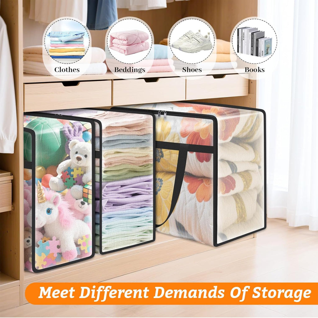 Clear Clothes Storage Bags with Zipper and Handle, 8 Pack J7254