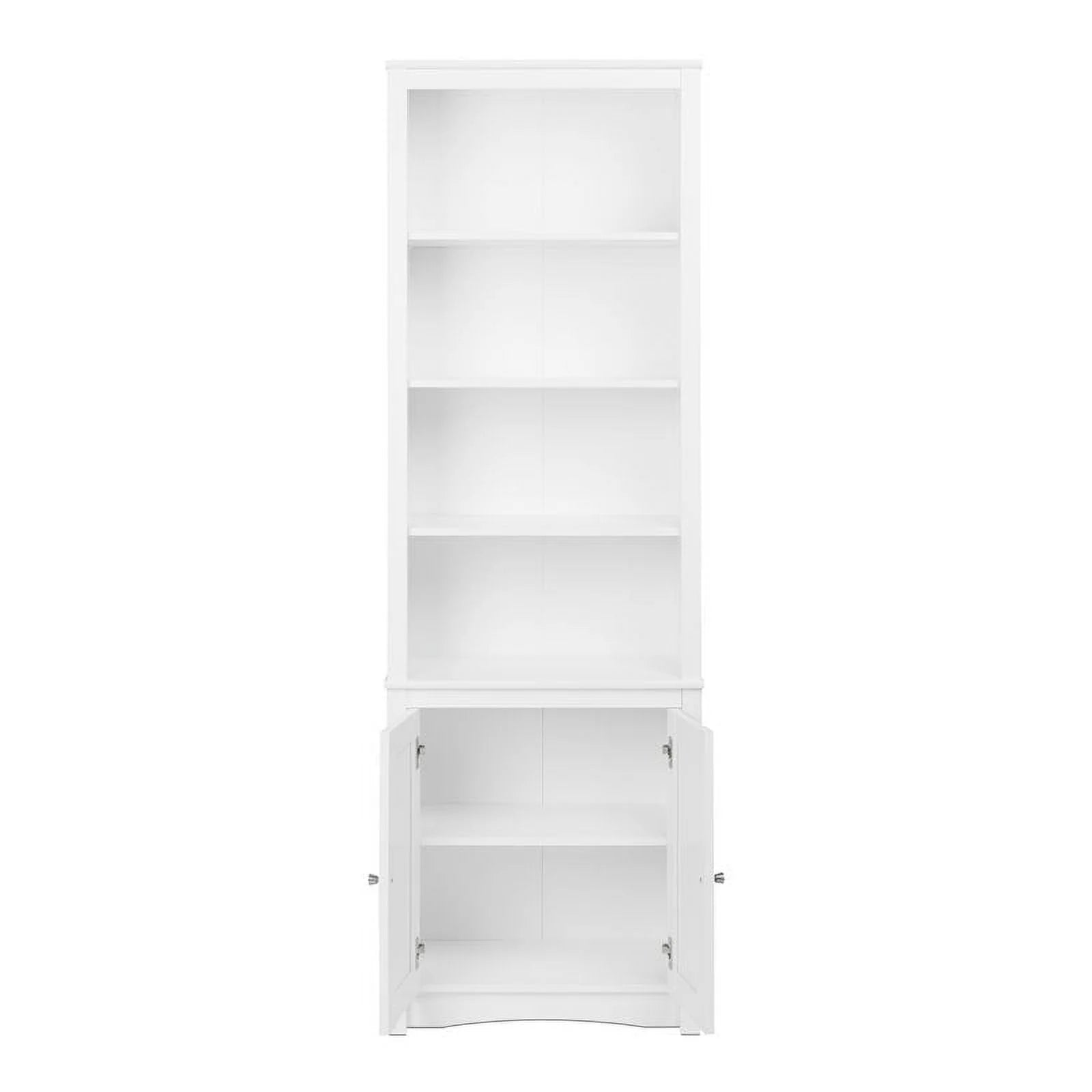 Tall 6 Shelf Bookcase with 2 Shaker Doors Q5783