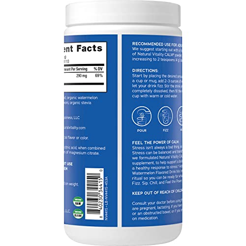 Magnesium Citrate Supplement Drink Mix Powder, Unflavored, 16 oz E68573