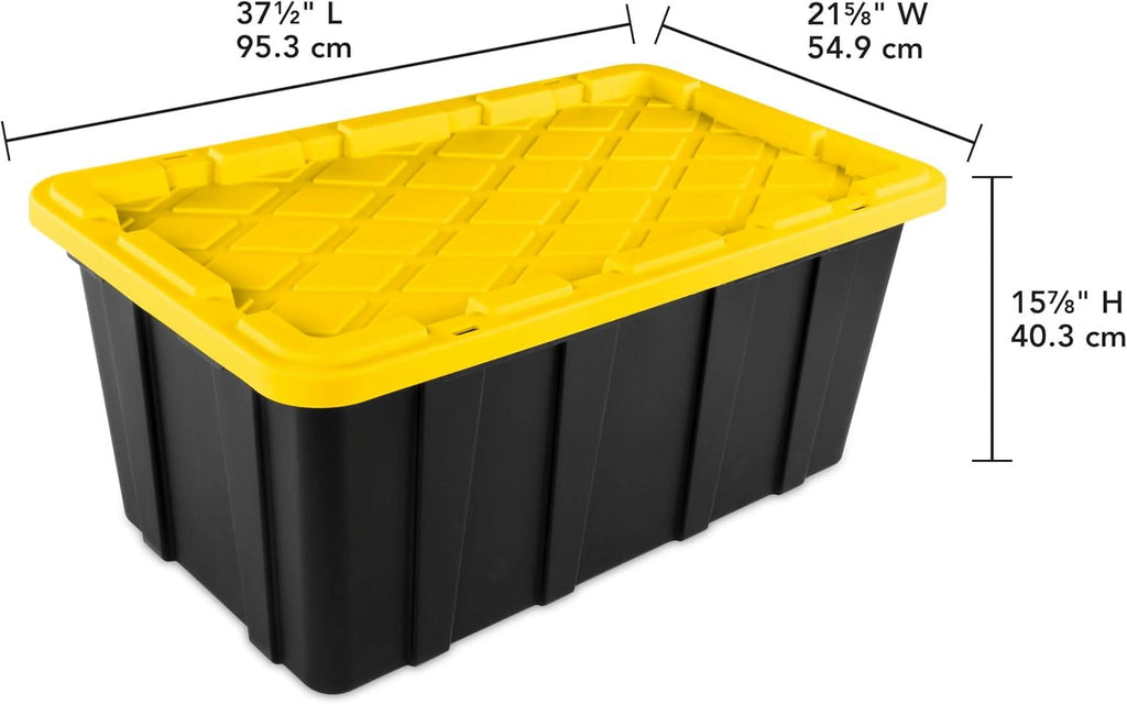 Stackable Storage Bin with Lid, 4-Pack T340138