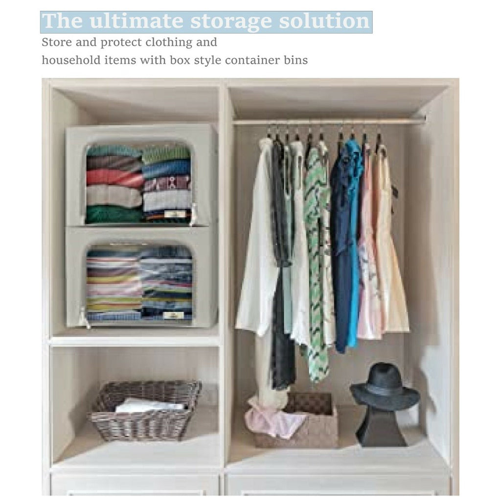 Stackable Clothes & Blanket Storage Bags - Underbed & Closet Organizer (2-Pack) U2111