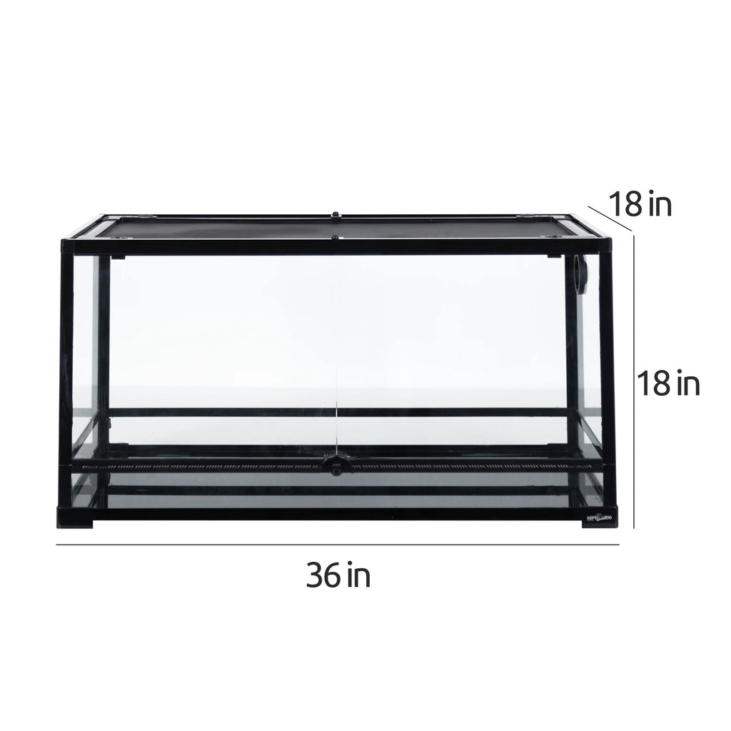 Glass Reptile Terrarium 50 Gallon Front Opening Habitat Tank L779