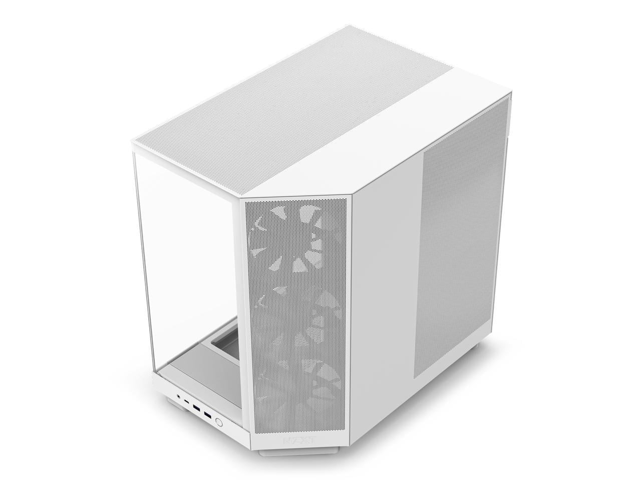 Compact Dual-Chamber Mid-Tower Airflow Case, White E21114