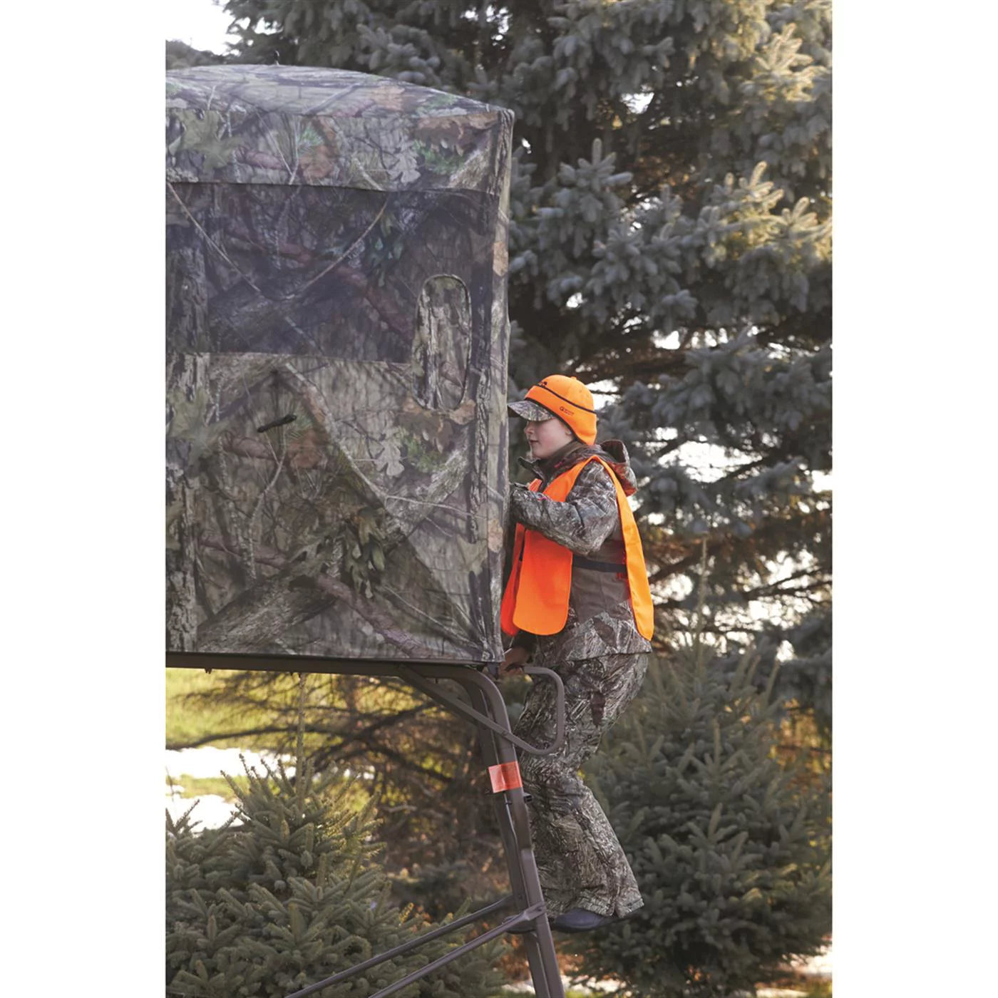6ft Tripod Hunting Tower Blind 2-Person Elevated Stand W6429