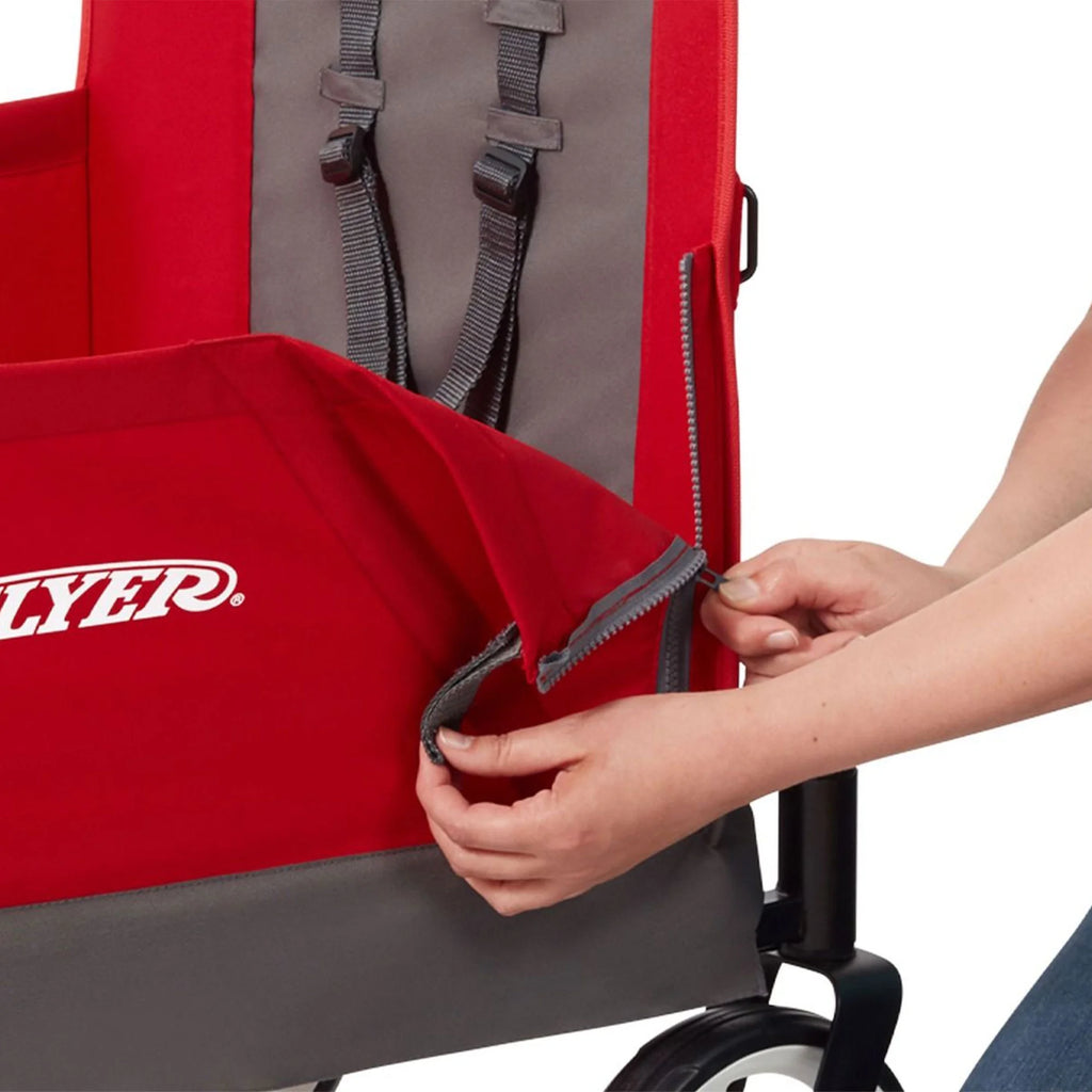 Convertible Stroll N Wagon with Pull & Push Handle, Red/Black L38874