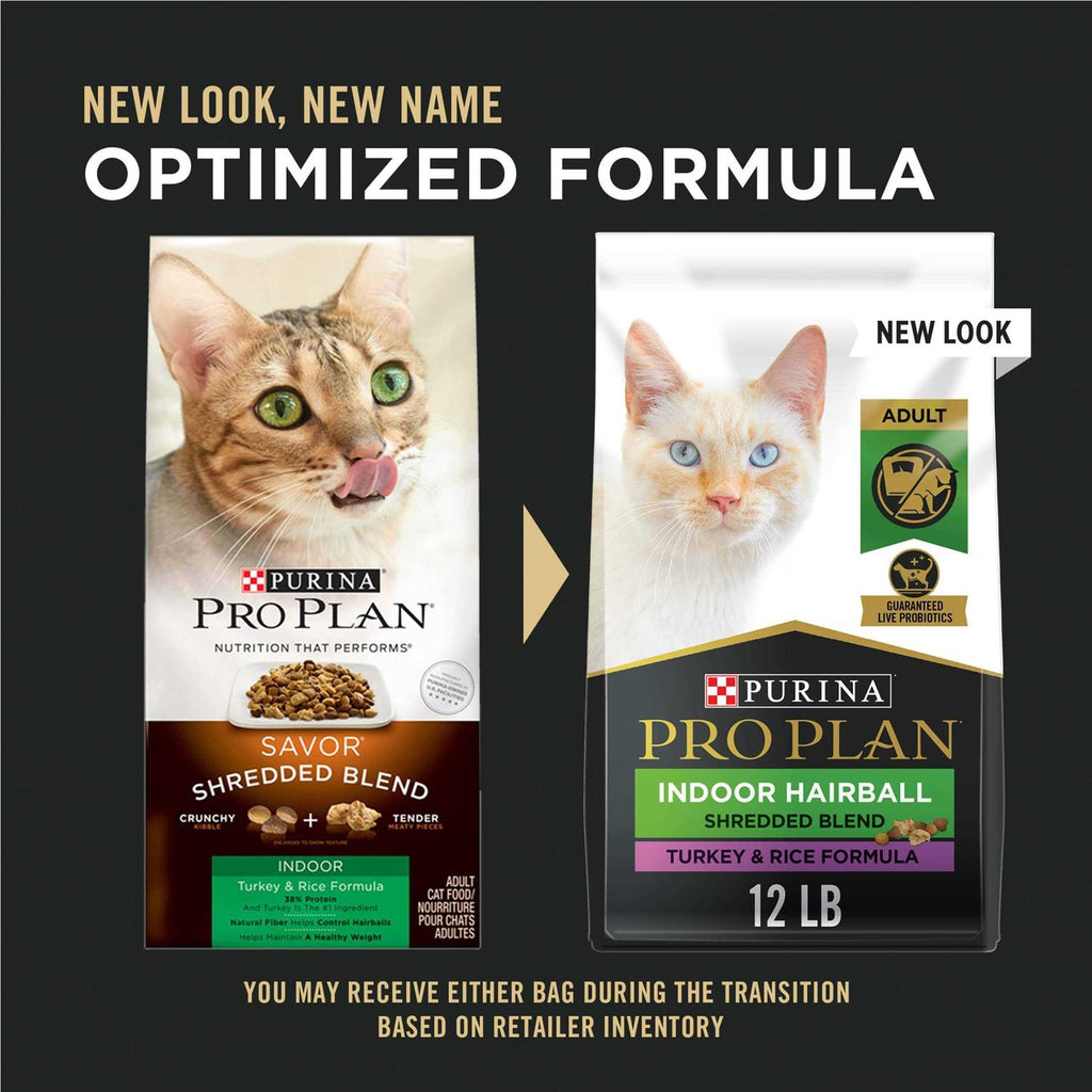 Indoor Hairball Control Dry Cat Food, Turkey & Rice Formula G33418