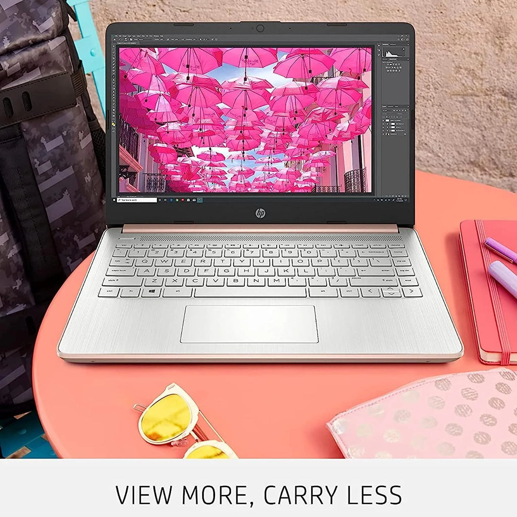 14" Ultralight Laptop, Intel Celeron Quad-Core, 16GB RAM, 64GB eMMC, Windows 11, Pink S7584