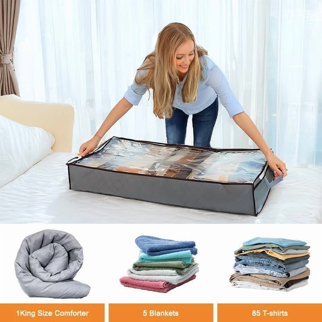 Under Bed Storage Containers Foldable Bags for Blankets and Sweaters H578