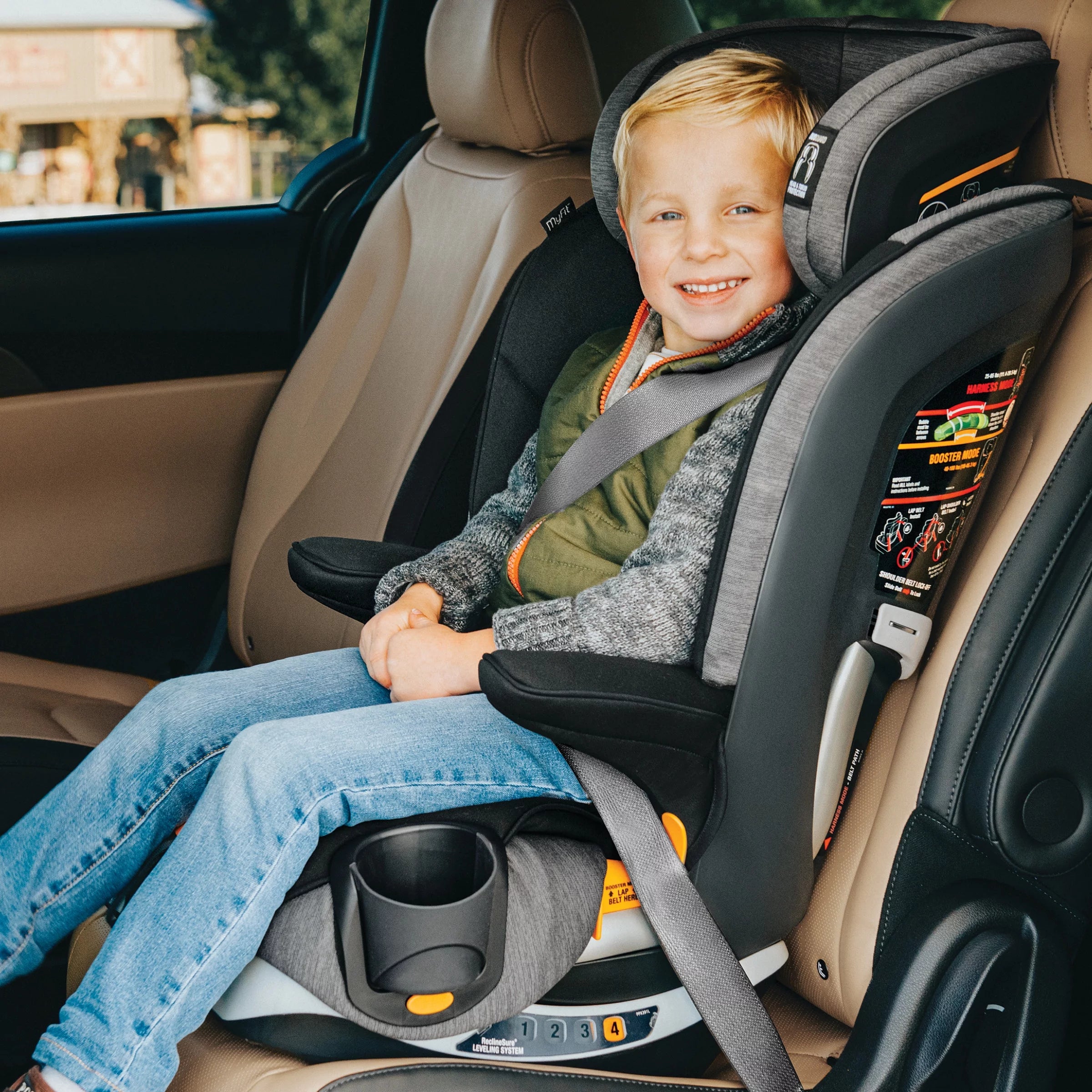 Harness + Booster Car Seat - Shadow (Black) O257853