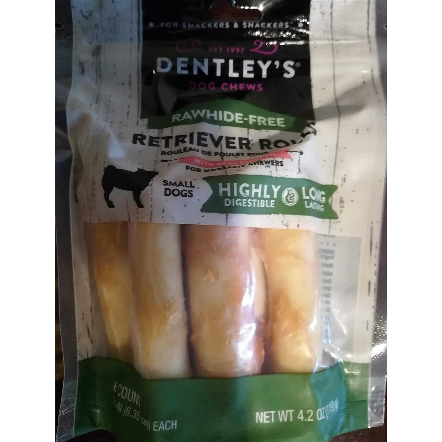 Rawhide-Free Retriever Rolls Small Dog Treats Chicken G552
