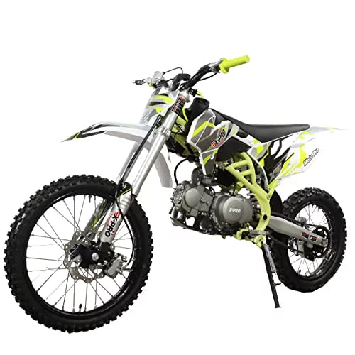 X-Pro Brand New 125cc Gas Pit Dirt Bike with 4 Manual Transmission, Kick Start, Big 19"/16" Tires