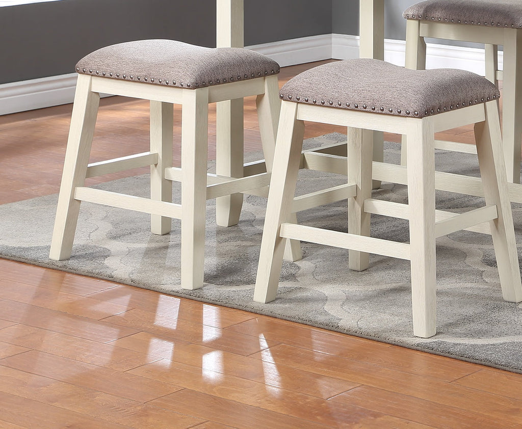 5pc Counter Height Dining Table with Storage Shelves and Stools X567878