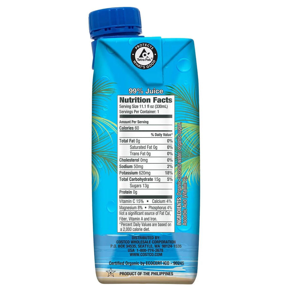 Organic Coconut Water, 11.1 fl oz, 12 Cartons H588