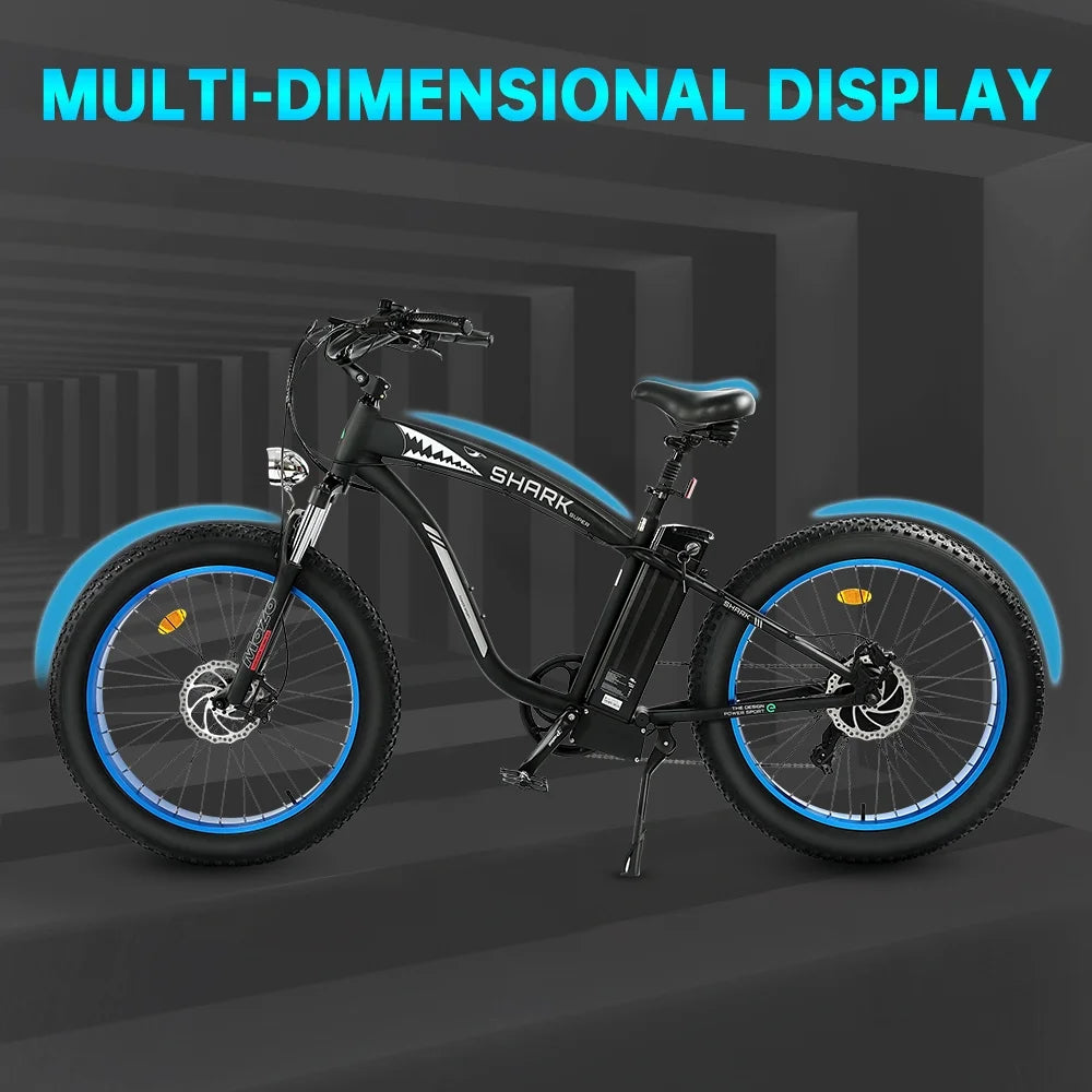 Electric Bike Fat Tire 26" Adults Aluminum Frame 750W Motor 48V 12.5AH C6861