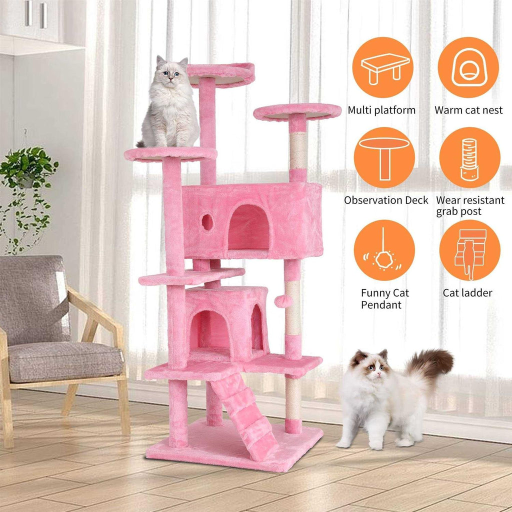 Cat Tree Tower with Scratching Posts and Cat Condo U293