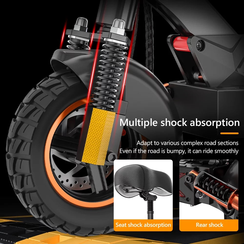 Electric Scooter 28 mph, 25 Miles Range, 700W, 10" Tires, Foldable J207