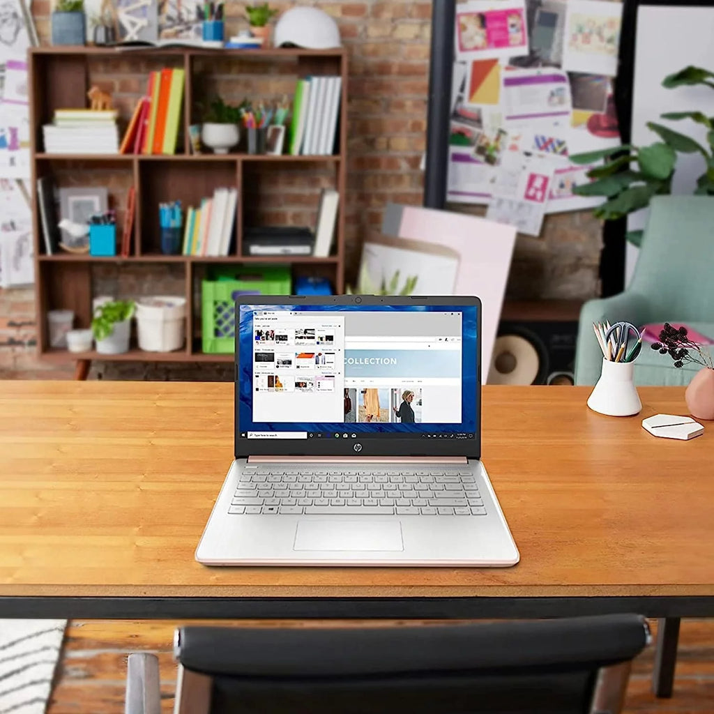 14" Ultralight Laptop, Intel Celeron Quad-Core, 16GB RAM, 64GB eMMC, Windows 11, Pink S7584