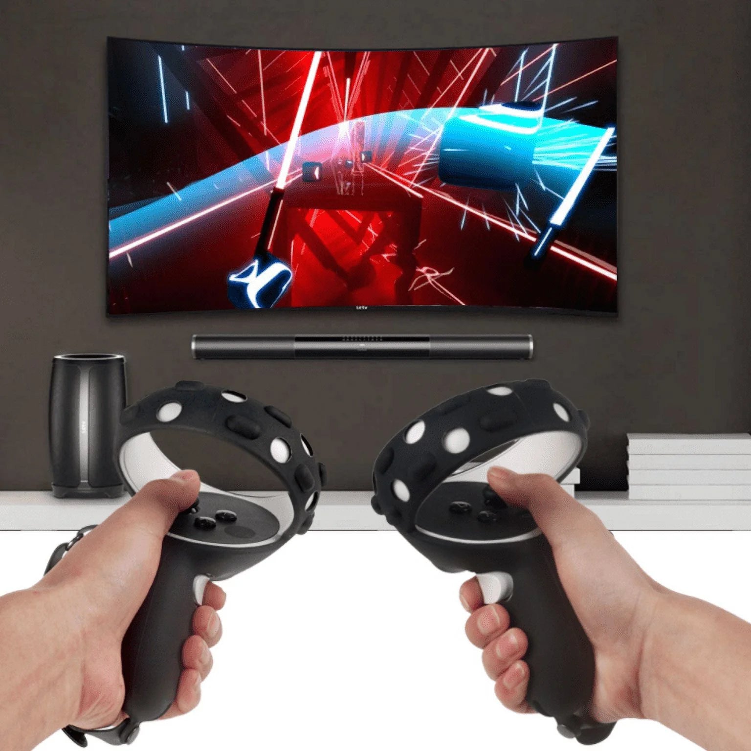 VR Headset 256 GB with Silicone Controller Grip Cover V7806