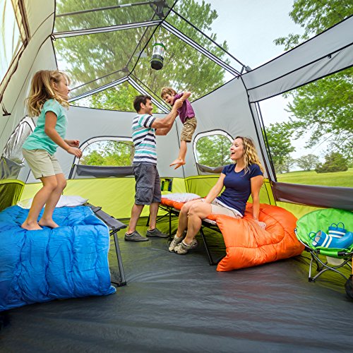9 Person Instant Cabin Tent - 14' x 9', Green H9128
