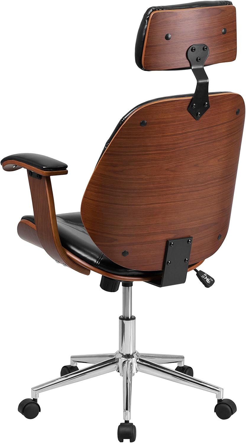 High Back LeatherSoft Executive Swivel Office Chair with Arms U787019