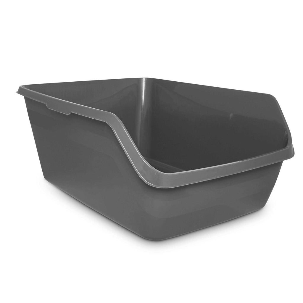 Charcoal High-Back Cat Litter Box N3043