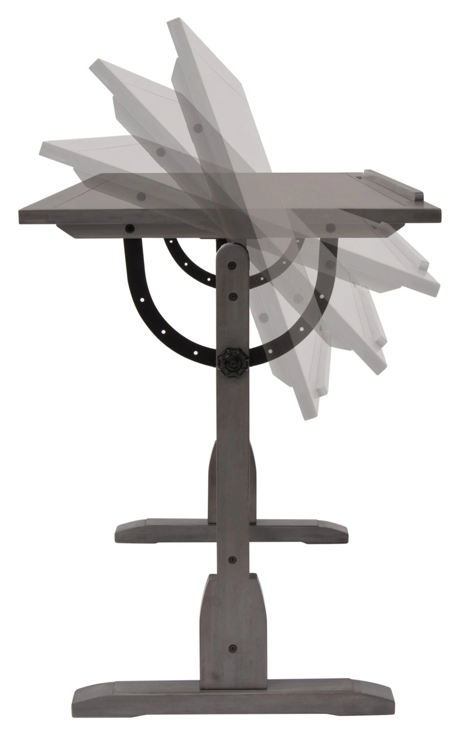 Solid Wood Drawing Table with Angle Adjustable Top Q7005