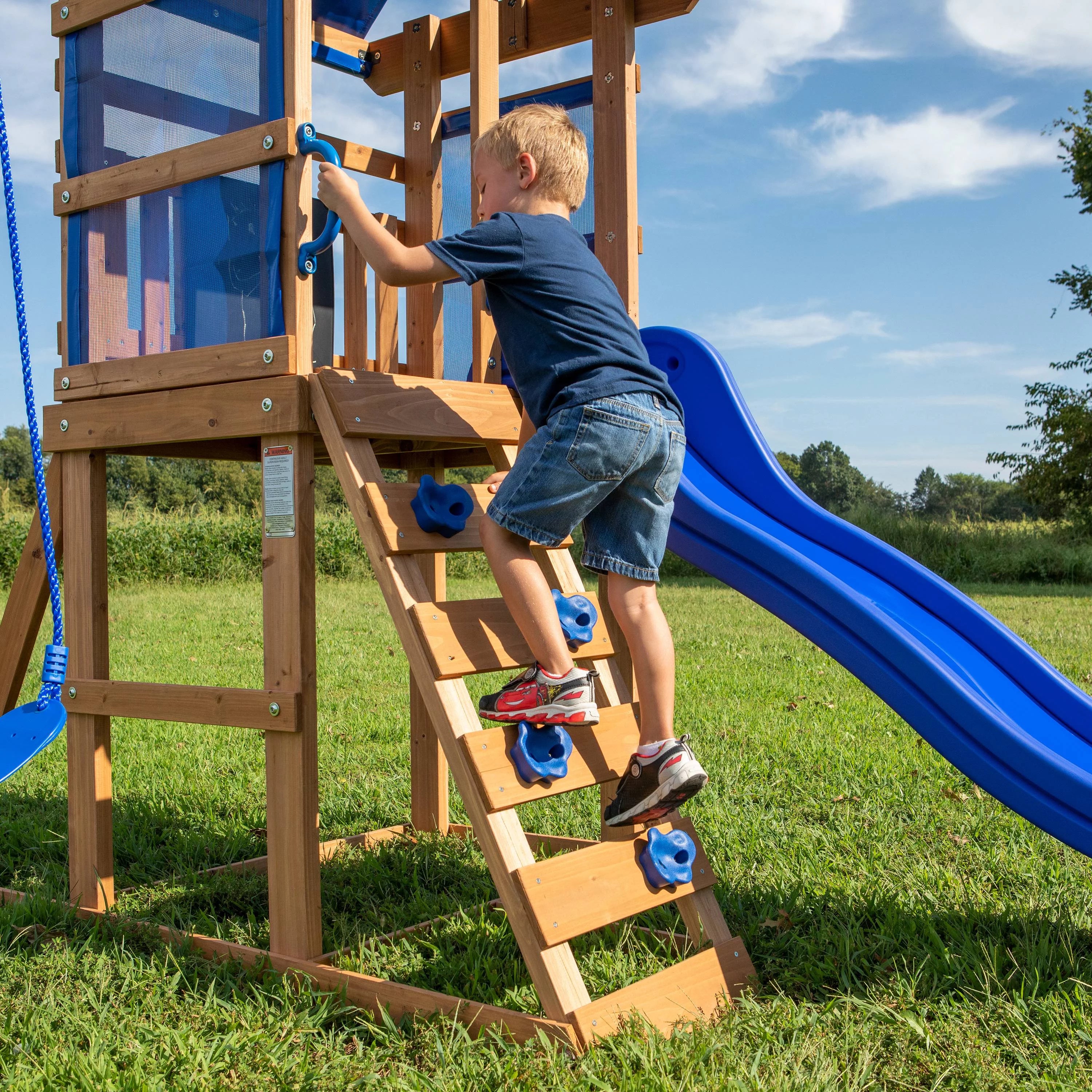 Wooden Cedar Swing Set K235