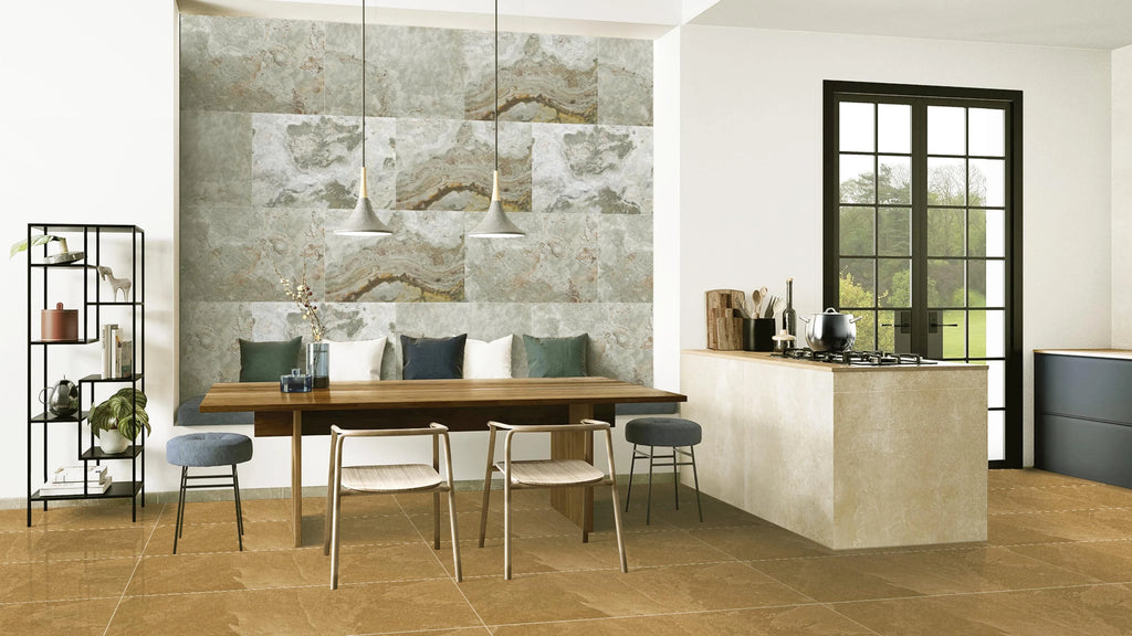 Stone Veneer Wall Panels, Extra Large DIY Stone Finish Tiles for Indoor Outdoor Wall or Backsplash, Set of 10 E220820