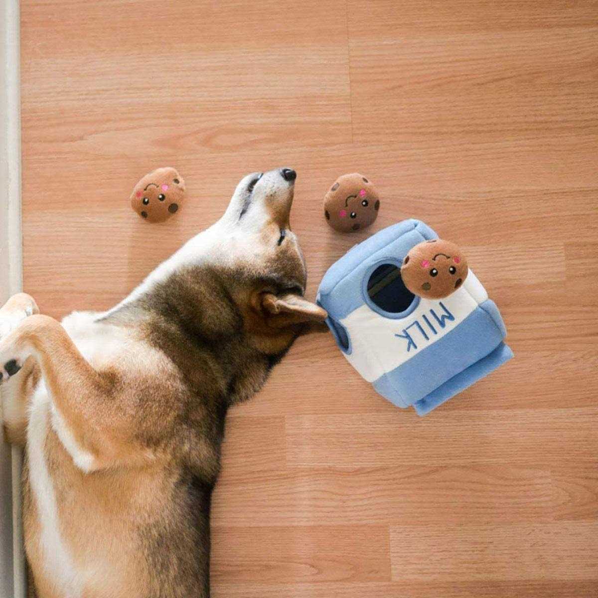 Milk and Cookies Dog Toy H54417