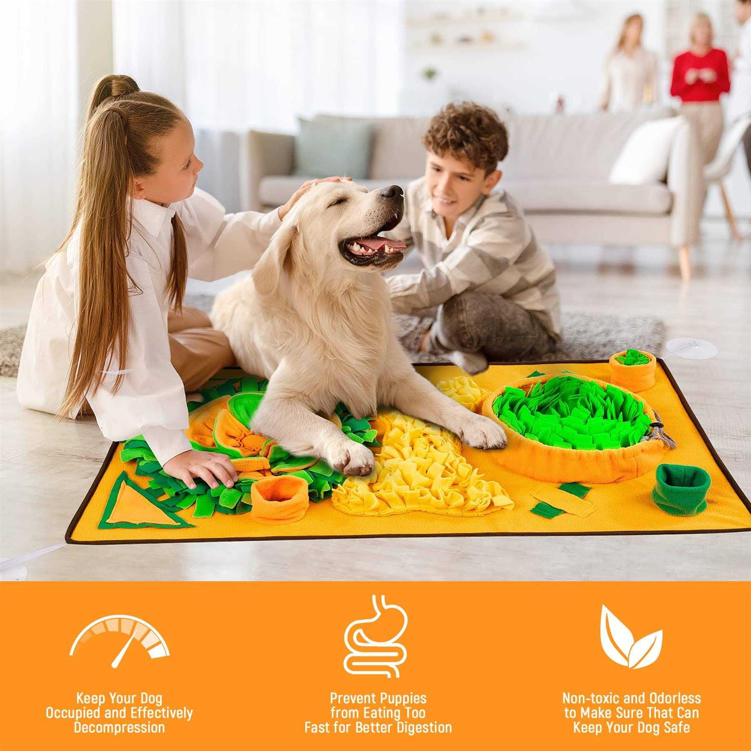 Snuffle Mat for Dogs Non-slip Carrot Enrichment Game J6671