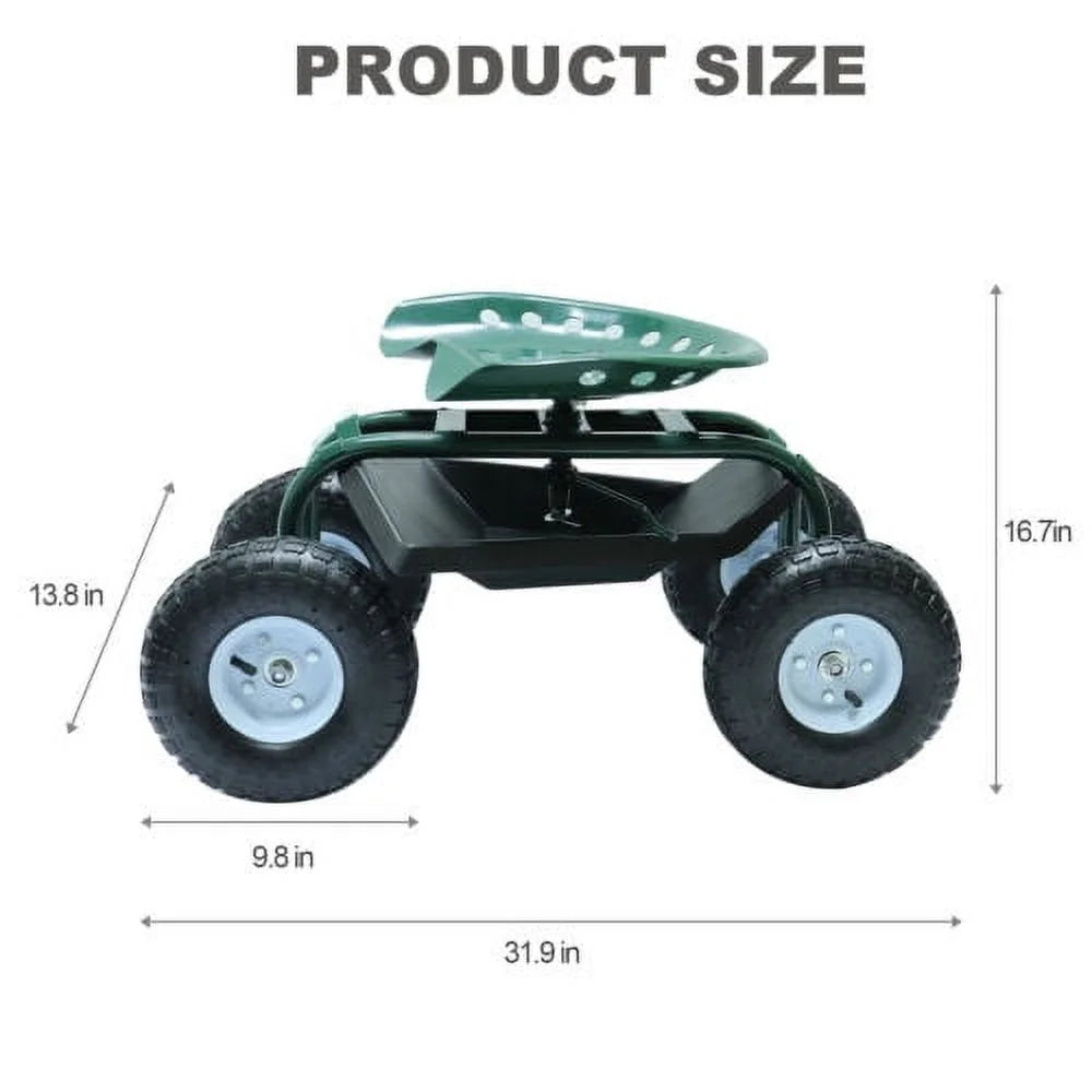 Gardening Seat Cart with Swivel Wheels R950269
