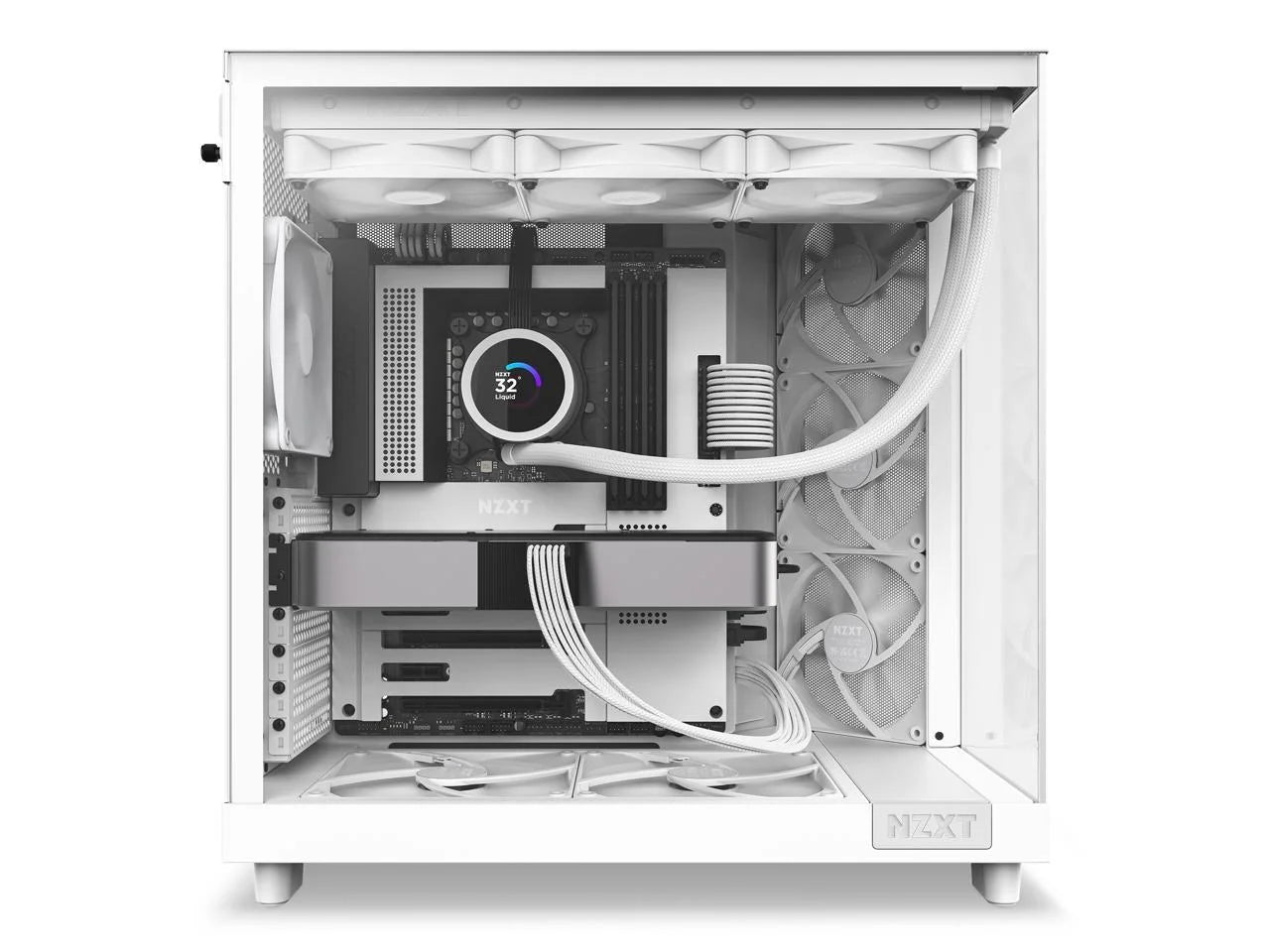 Compact Dual-Chamber Mid-Tower Airflow Case, White E21114